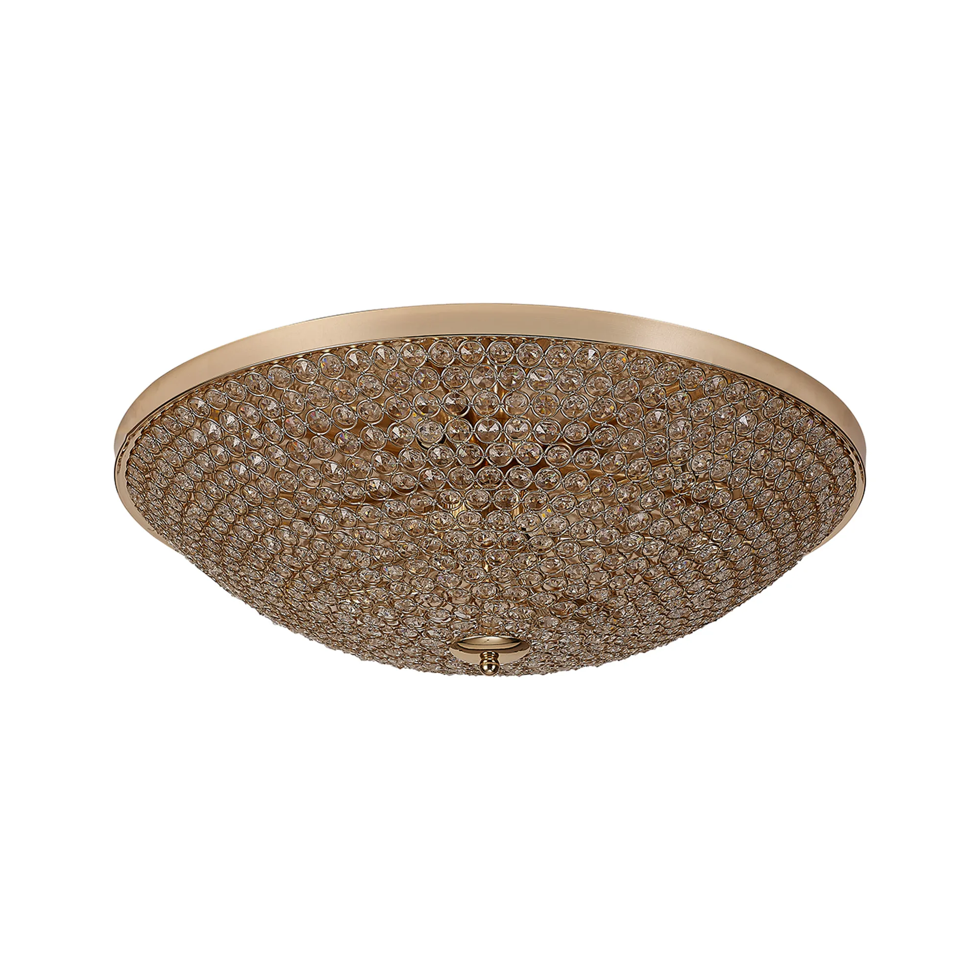 Ava Crystal Flush Ceiling 9 Light French Gold IL30763  Diyas Ava French Gold